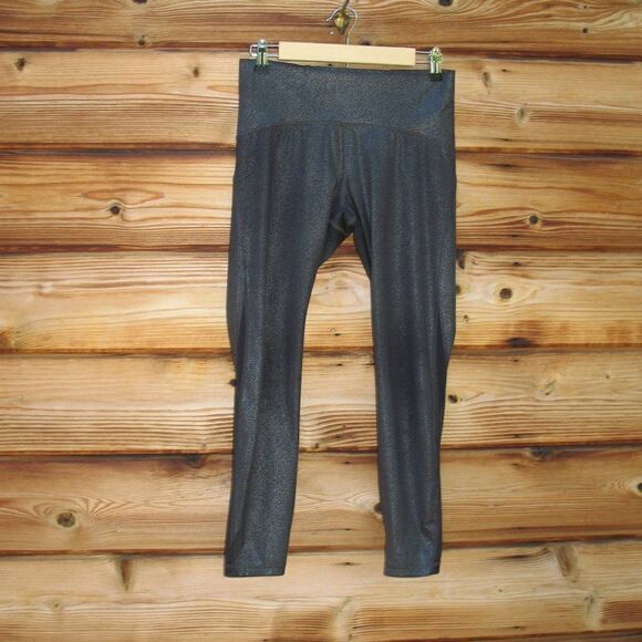 Lululemon Train Times 7/8 Pant 25" Luminosity Foil Print Black Silver  Black - Picture 4 of 11